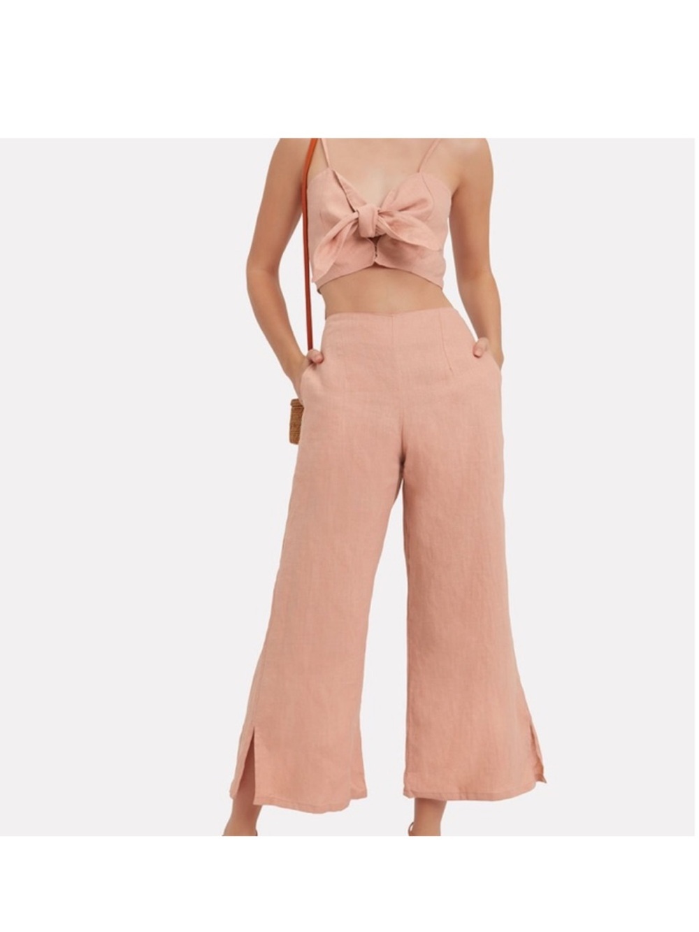 Faithfull the Brand - crop top and linen pant set